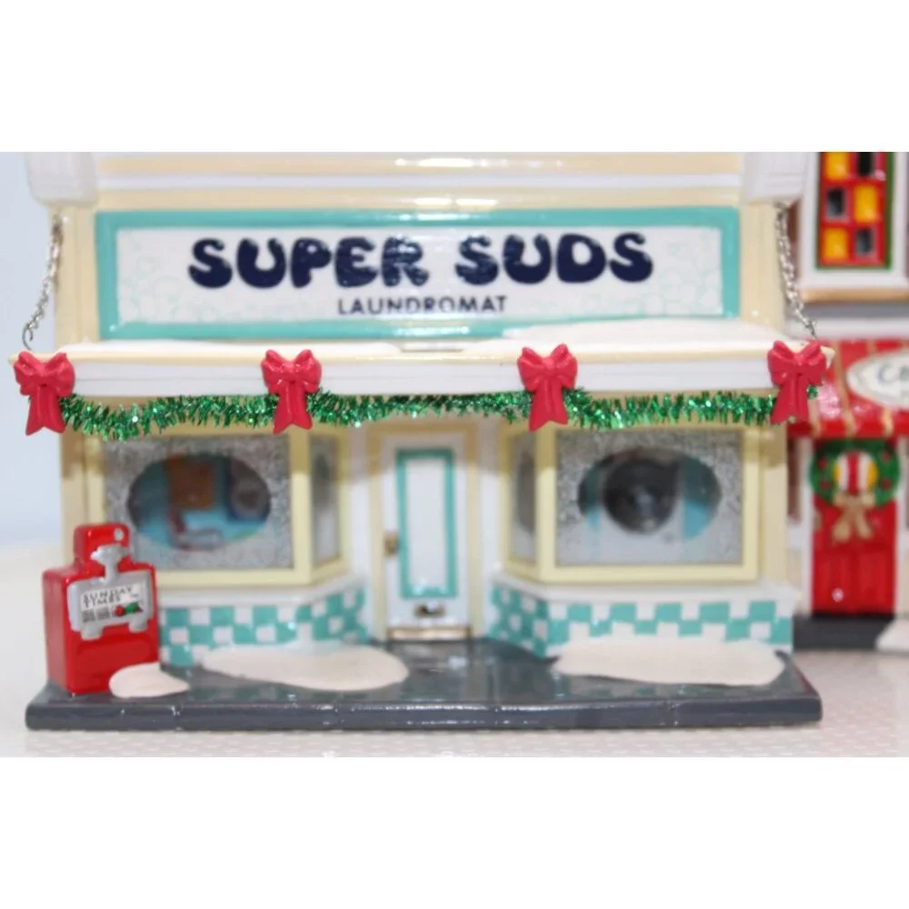 Dept 56 Snow Village - Super Suds Laundromat